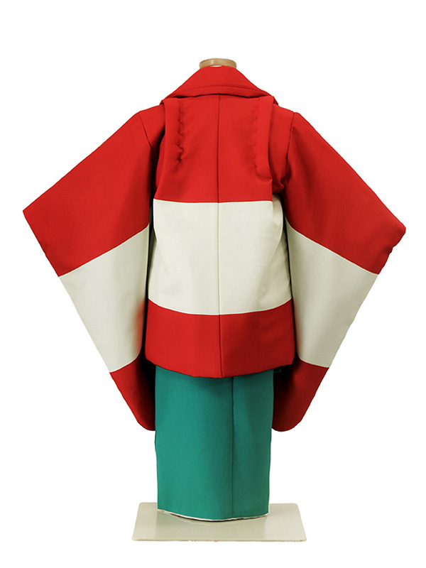 kikki】 2歳 女の子 着物 （被布） / 赤 × 赤 / オリジナル/ 七五三