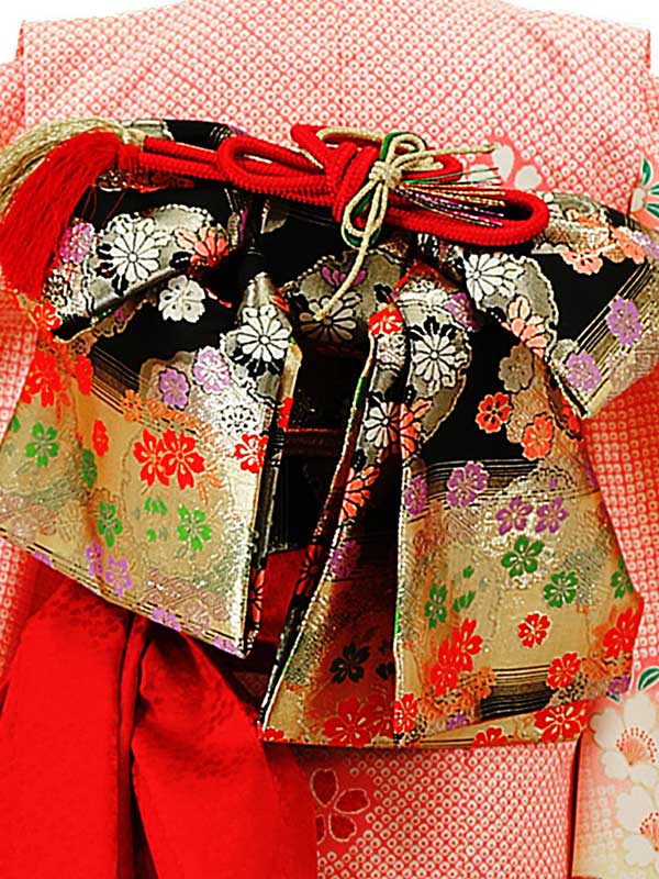 6歳 女の子 着物 （四つ身） / ﾋﾟﾝｸ × ﾋﾟﾝｸ / 七五三・街歩き